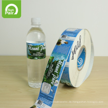 Guter Preis Hochwertiges wasserdichtes Kleber -Aufkleber -Etikett für Wasserflaschen
